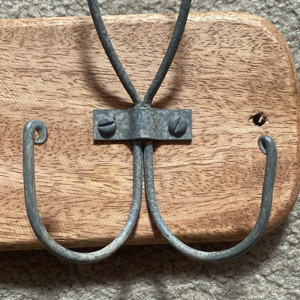 Rustic Brown and Black Wall Hook Rack Forge and Forrest Wall Rack